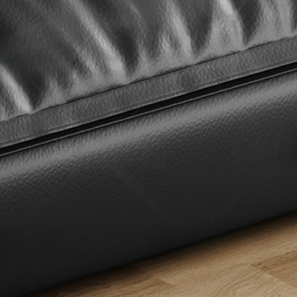 Contemporary Modern Solid Color Stain Resistant Standard/Single Sofa in Midnight Black, Seats 4/5/3 with 1 Pillow - image 7
