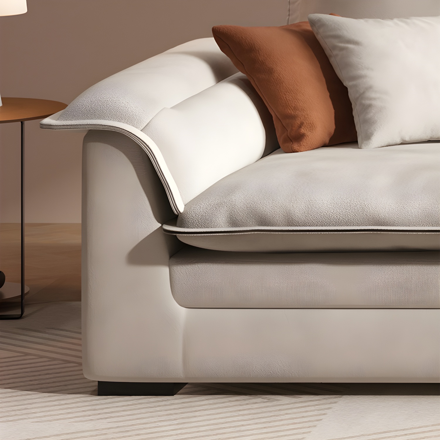 Contemporary Style Wood Frame Pillow Top Arm Sofa For Living Room - image 9