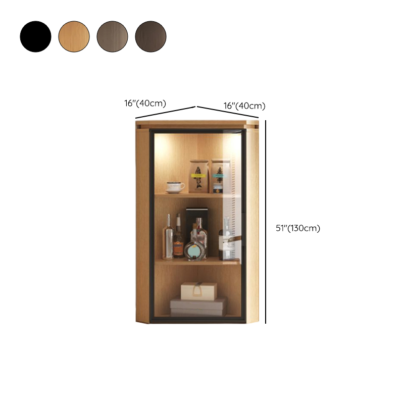 Nook Detached Accent Cabinet with Damp-proof and Scratch-immune Features, Glazed Door, Grip Bars, and Midnight Black/Chalk/Sepia Top - image 15