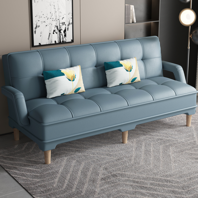 Tear Resistant Standard Sofa in Gray/Light Blue/Amber Color with Arm