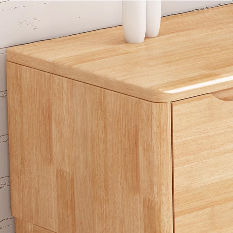 Art Deco Natural Wood TV Stand with 2 Drawers, 2 Cabinets, and Visible Storage - image 10