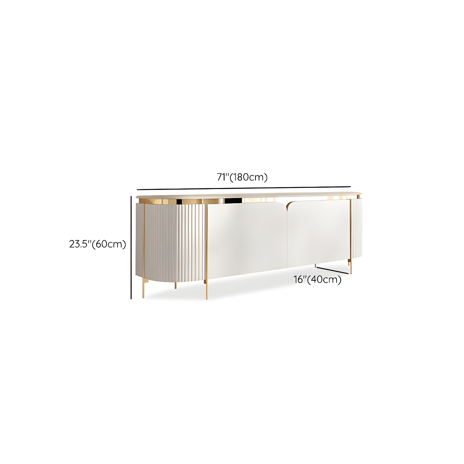 Marble TV Media Console Contemporary TV Console for Living Room - image 12