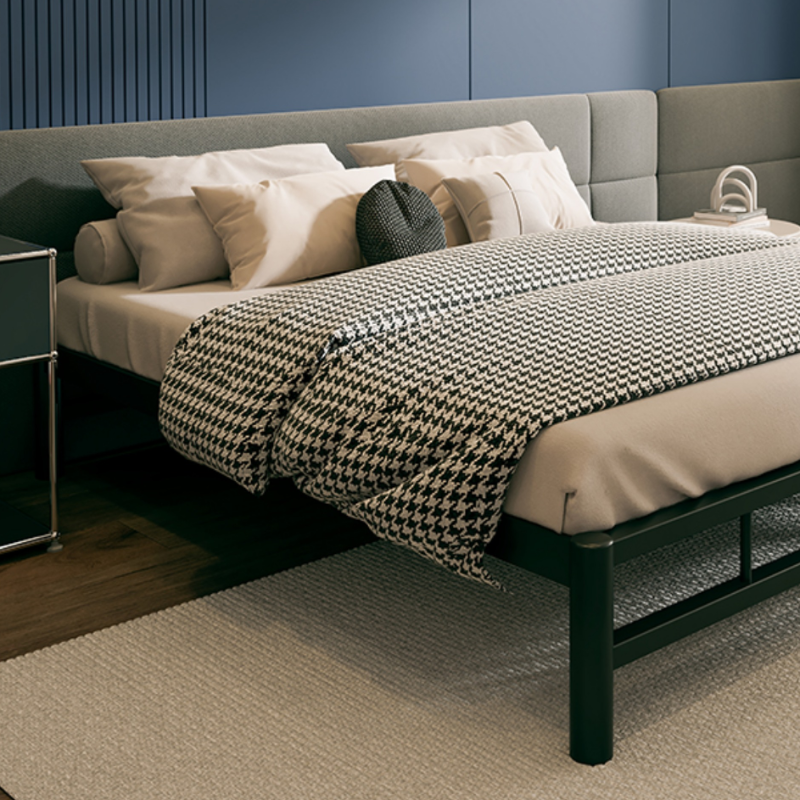 Solid Color Stainless Steel Platform Bed for Bedroom - image 8