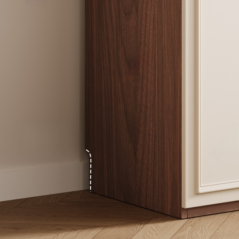 Cocoa Minimalist Wooden Wardrobe Closet with Soft Close Drawer, Soft Close Door, Interior Shelves, and Clothing Rod - image 6