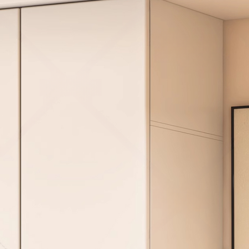 White Minimalist Wooden Independent Wardrobe Closet with 2 Drawers, Soft Close Door, and Interior Shelves - image 3