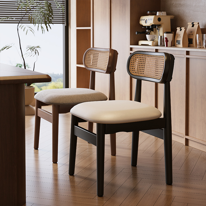Simple Drawing Room Side Chair with Exposed Back, Upholstered Seat, and Wooden Legs - image 6