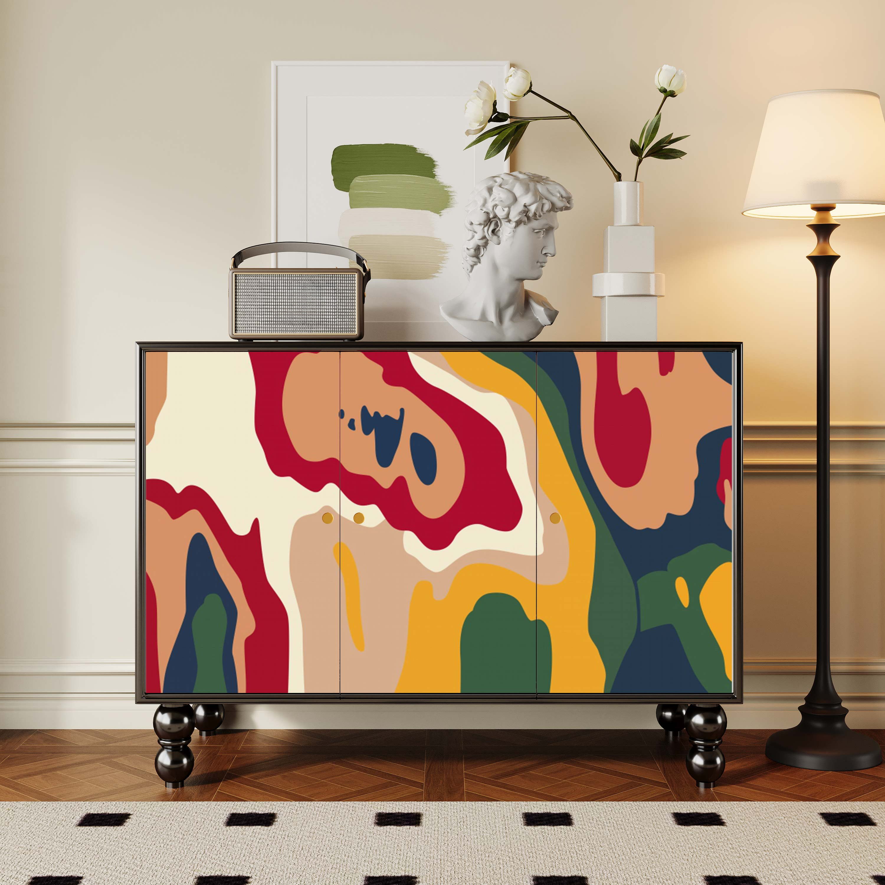 Parlor Detached Sideboard with Six Internal Shelves and Benchtop - image 28