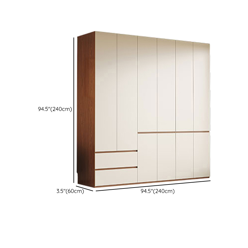 White Modish Manufactured Wood Armoire Cabinet with Soft Close Drawer, Soft Close Door, Interior Shelves, and Clothing Rod - image 18