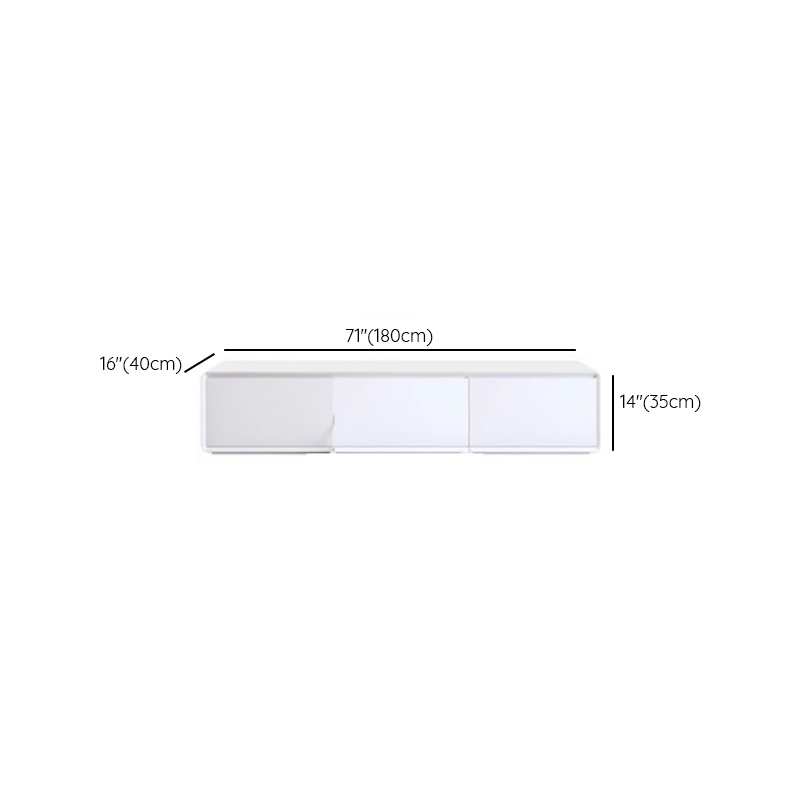 Simple White Lumber TV Stand with Cable Management & 3 Drawers/4 Drawers/6-Drawer - image 15