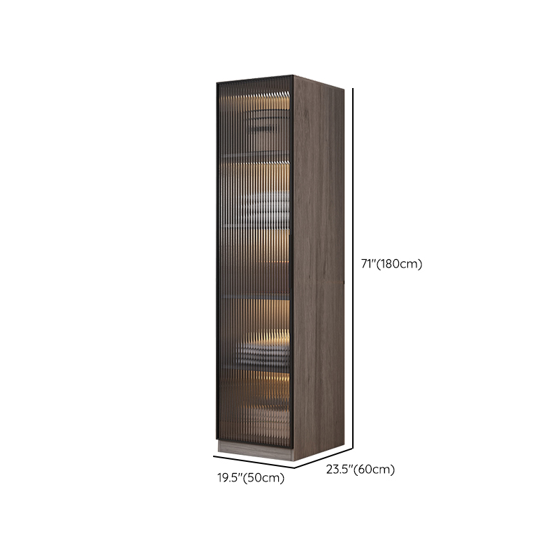 Trendy Vitreous Unfixed Wardrobe Armoire with Soft Close Door, Interior Shelves, Clothing Rod, and Articulated Mechanism - image 19