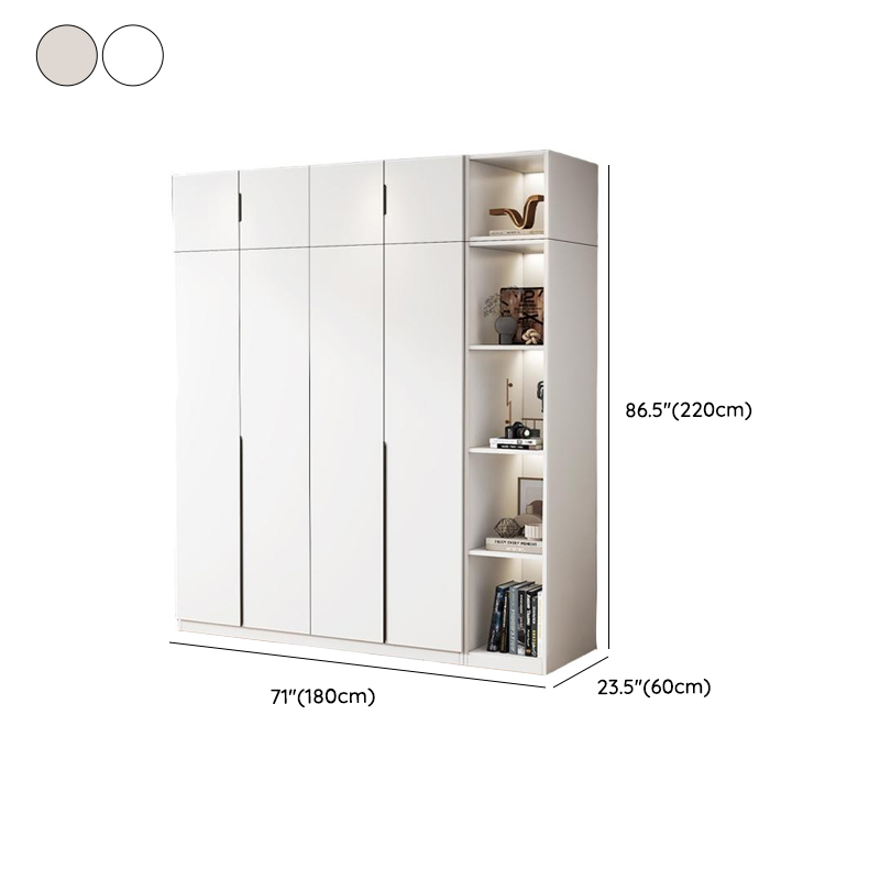 Minimalist Laminate Independent Wardrobe Closet with Soft Close Door, Interior Shelves, and Clothing Rod - image 16