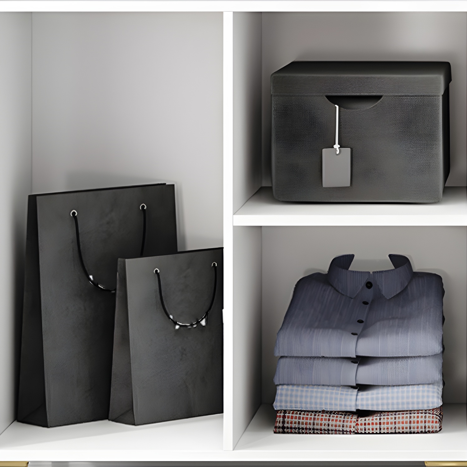 Modern 3-Cabinet Feature Wood Wardrobe Armoire with Hinged Door Mechanism - image 9