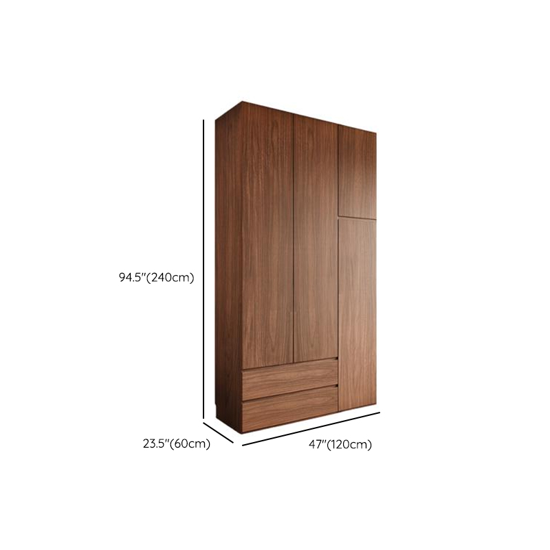 Acorn Minimalist Natural Wood Independent Wardrobe Closet with Soft Close Drawer, Soft Close Door, and Interior Shelves - image 15