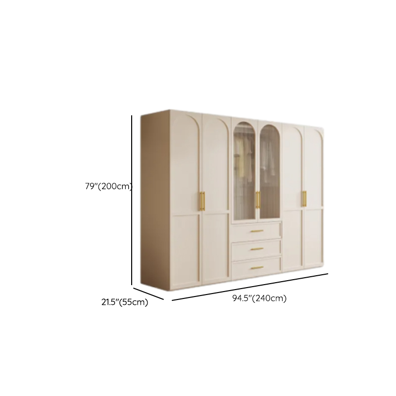 Simplistic White Detached Almirah with 3 Drawers, Interior Shelves, and Hinged Door - image 20