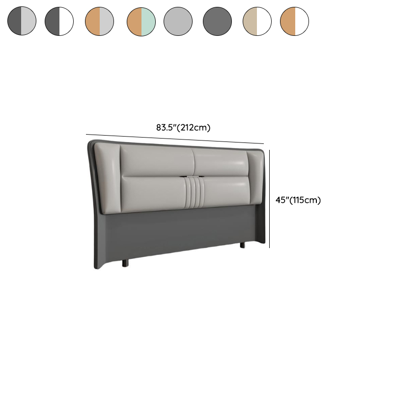Trendy Wingback Headboard with No Distressing in Natural Wood, Rectangle Shape for Full/Queen Bed with Sponge Upholstery and Standard Height - image 14
