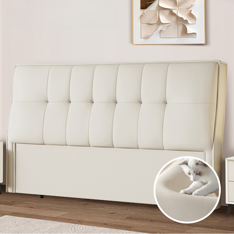 Simplistic Panel Headboard with No Distressing, Piled Tufted Rectangular Design for King/Twin XL/Queen Bed, Sponge Upholstery Fill, Standard Height - image 5