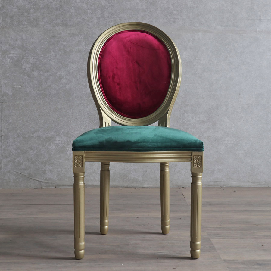 Golden Legged King Louis Back Armless Chair for Dining Room, Outlined Frame with Foot Pads, Steady and Stable - image 14