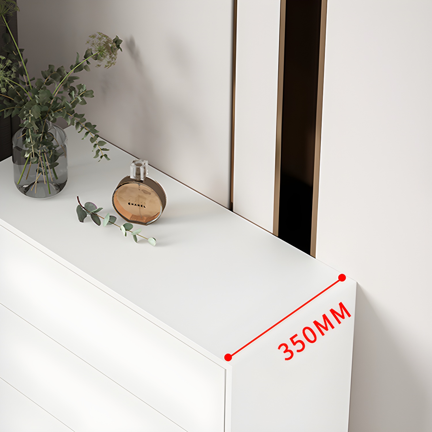 13.65-inch W Modern Storage Chest Dresser Manufactured Wood Storage Chest - image 14