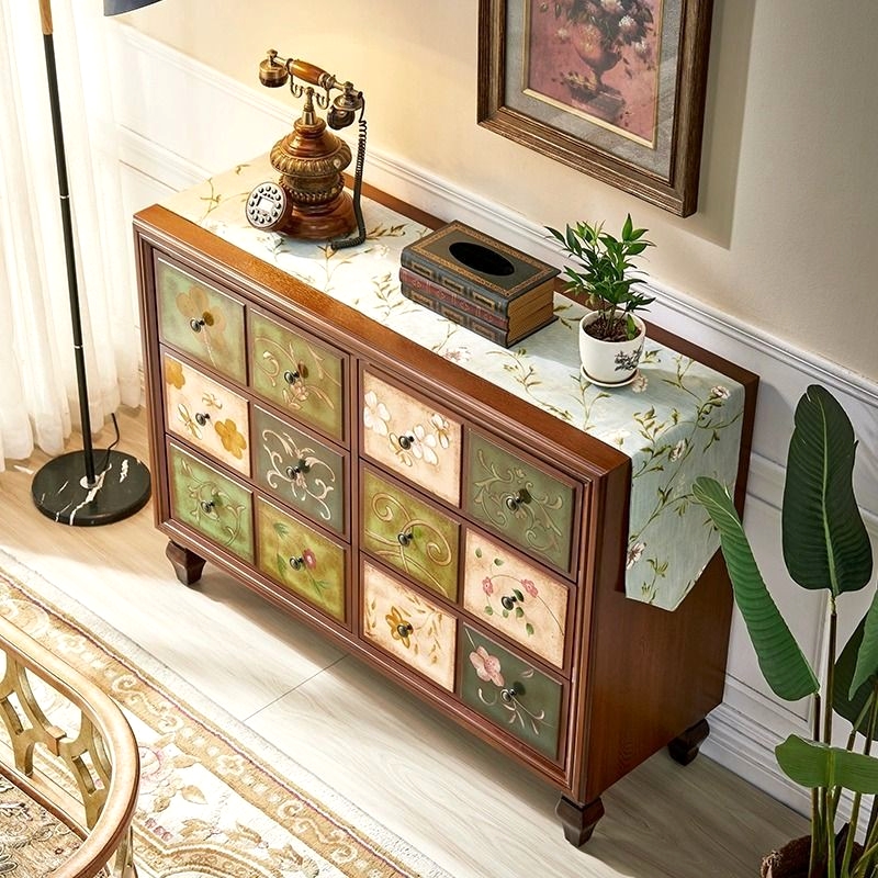 Modern Simple Style 3 Tiers/5 Tiers/4 Tiers Bachelor Chest/Console Dresser/Semainier in Solid+Manufactured Wood, Dyed Finish - image 7