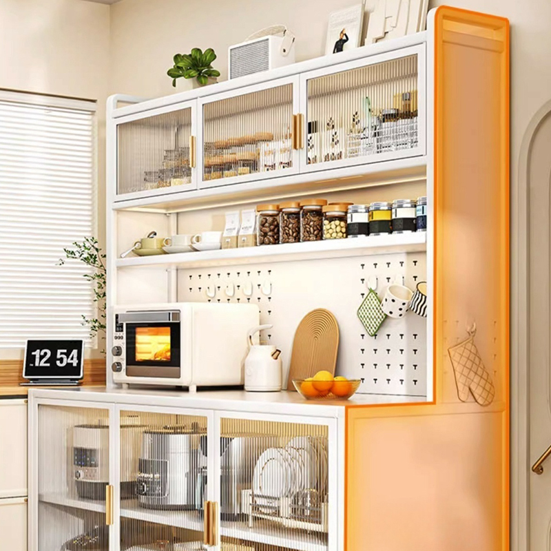 Modern Steel Sideboard Standard-Sized Open Storage Non-Adjustable Shelves - image 6