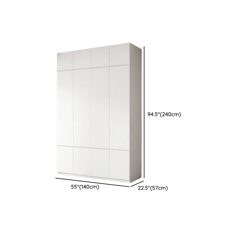 White Contemporary Alloy Cabinet Armoire with 3/6/9 Drawers, Flexible Shelf, and Hanging Rod - image 26