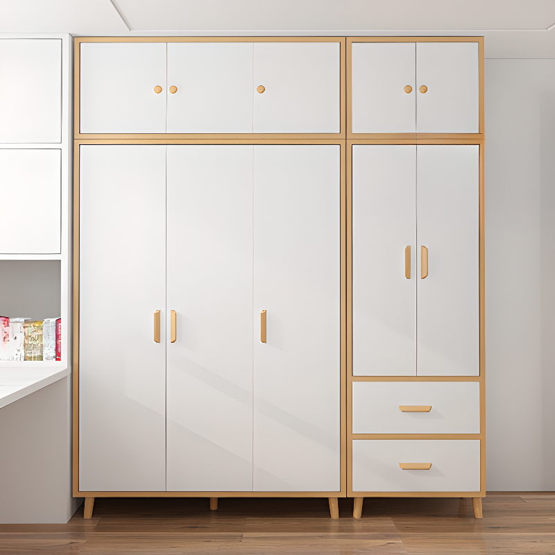 Natural Finish Self-supporting 2-Drawer Wardrobe in Solid and Manufactured Wood - image 3