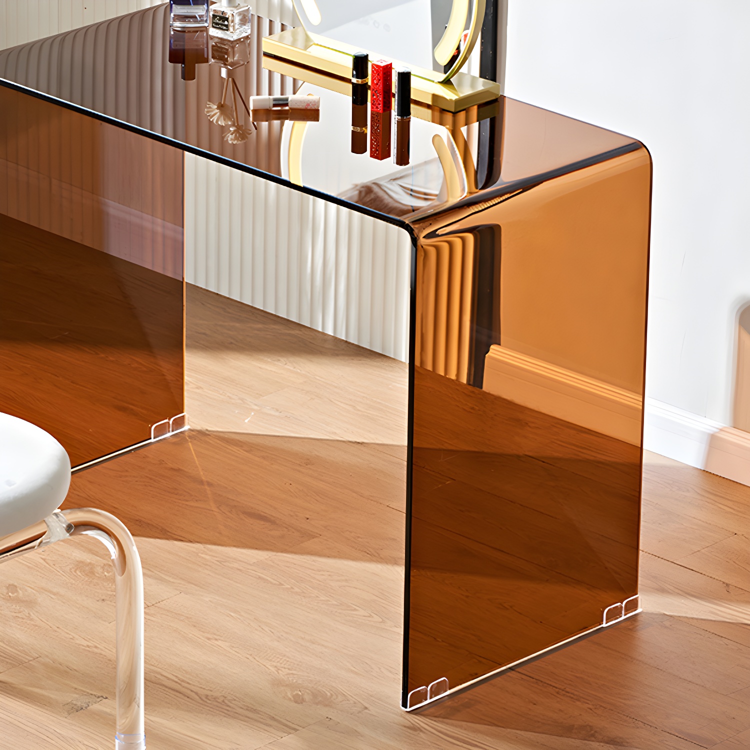 Contemporary Make-up Vanity Standing Glass Bedroom Makeup Vanity Set - image 11