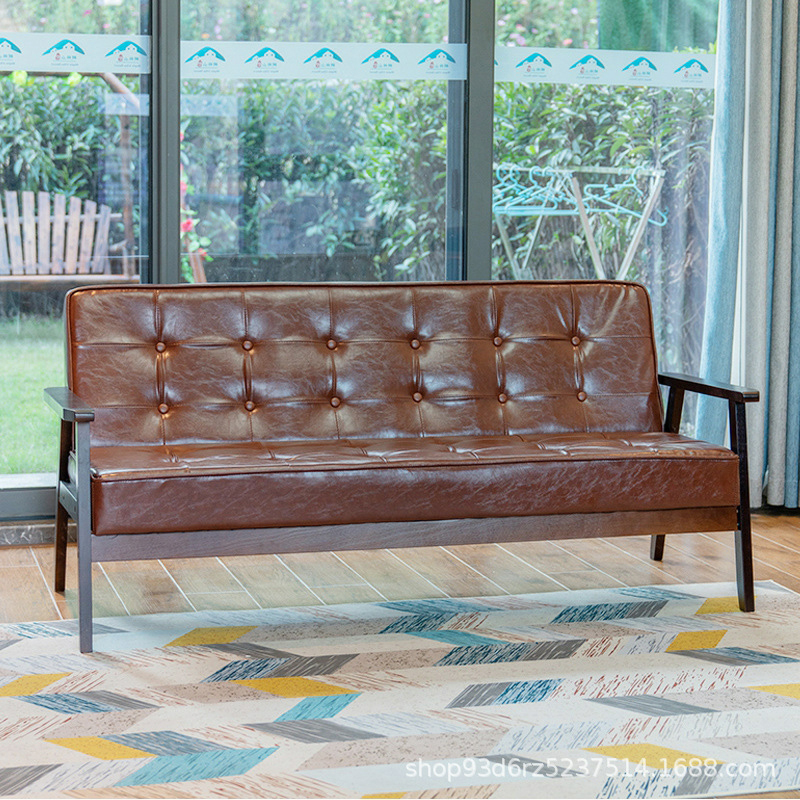 Modern Wood Frame Tufted Back Sofa with Cotton Seat Sleek and Stylish Seating - image 2