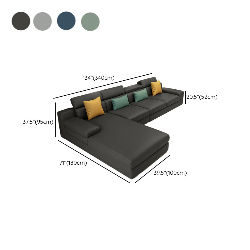 L-Shape Sofa Chaise with Left Hand Facing Orientation, Standard Foam Seat, Adjustable Headrest, and Concealed Support - image 16