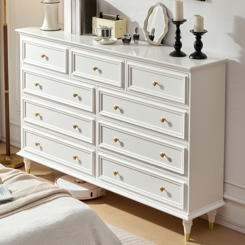 Trendy Natural Wood Console Dresser with 9/7/6 Drawers in Horizontal/Vertical Orientation - image 3