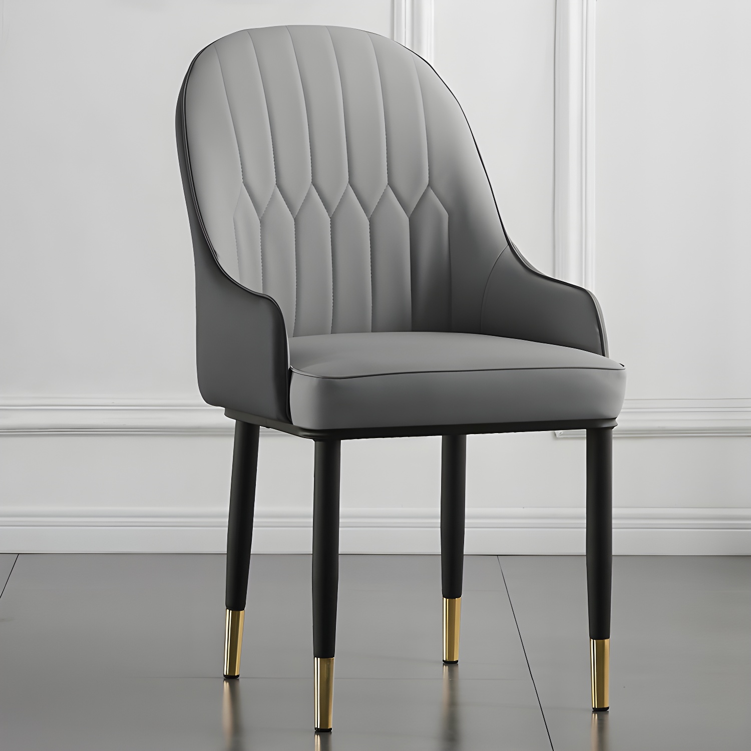 Contemporary Metal Dining Room Chairs Upholstered Dining Armchairs for Home Use - image 4