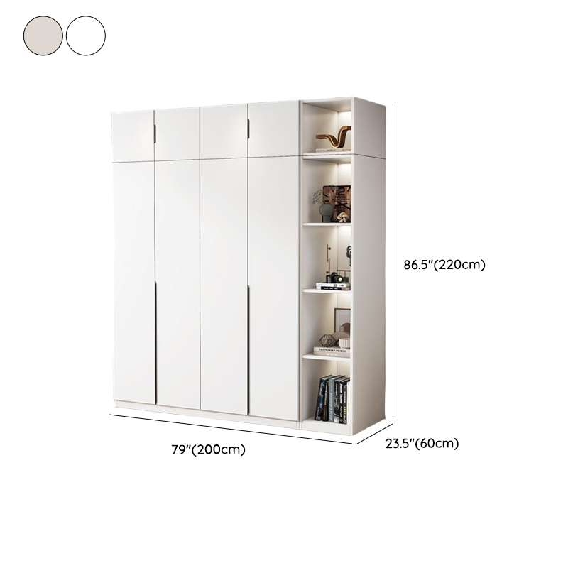 Minimalist Laminate Independent Wardrobe Closet with Soft Close Door, Interior Shelves, and Clothing Rod - image 17