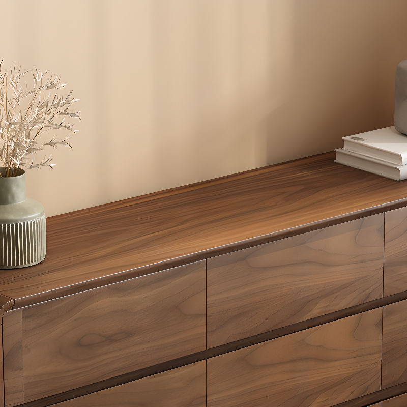 Cocoa Simplistic Natural Wood Double Dresser with 6/9/5 Drawers in Horizontal/Vertical Orientation - image 3