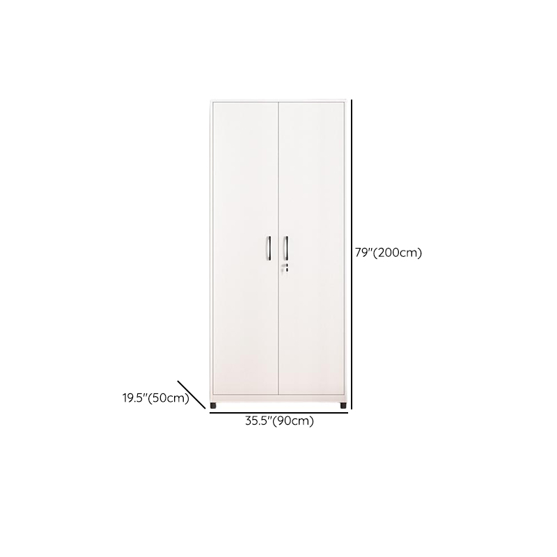 White Modish Steel Independent Armoire Cabinet with Adaptable Shelf, Soft Close Door, and Clothing Rod - image 19