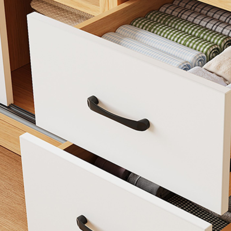 White Modish Wooden Independent Armoire Cabinet with Soft Close Drawer, Soft Close Door, and Interior Shelves - image 8