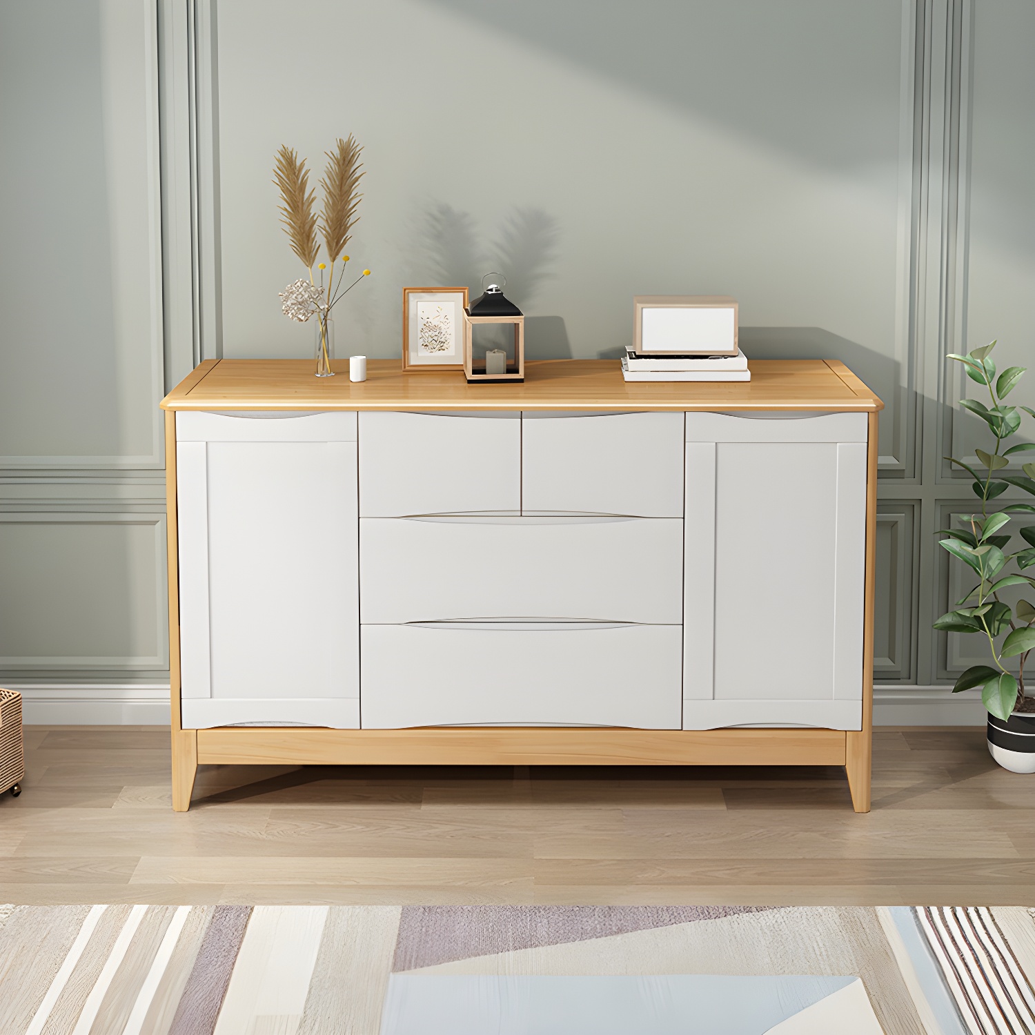 29.5"Tall 4 - Drawer Accent Cabinet, Wooden Rectangle Cabinet - image 13