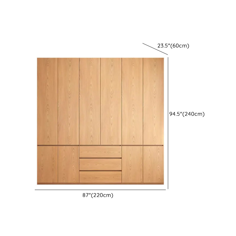 Natural Finish Unfixed Almirah Manufactured Wood Soft Close Drawer Soft Close Door Hinged - image 27