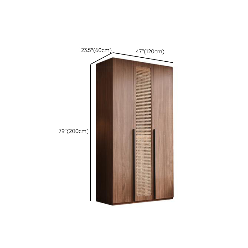 Cocoa Minimalist Natural Wood Wardrobe Closet with Compartments, Soft Close Door, Interior Shelves, and Clothing Rod - image 7