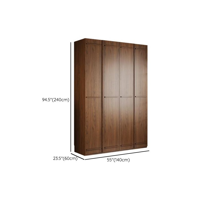Modern Natural Wood Standalone Almirah with Soft Close Drawer and Door, Interior Shelves, and Hanging Rod - image 18