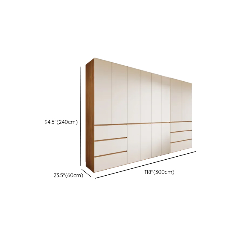 White Minimalist Laminate Wardrobe Closet with 3-Drawer/6-Drawer, Soft Close Door, Interior Shelves, and Clothing Rod - image 27