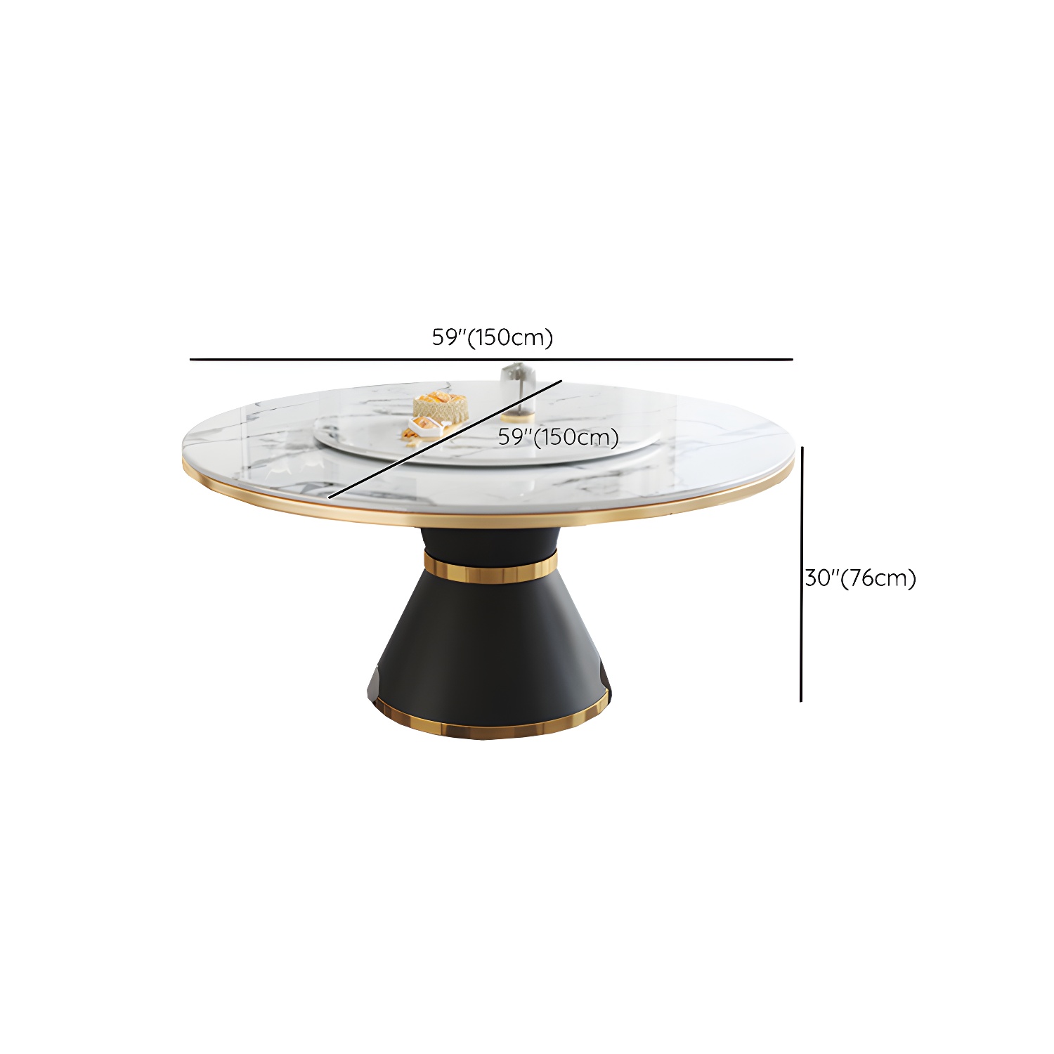 Modern Dining Set 1/5/7 Pcs Round Marble Dining Table and Upholstered Chairs - image 13