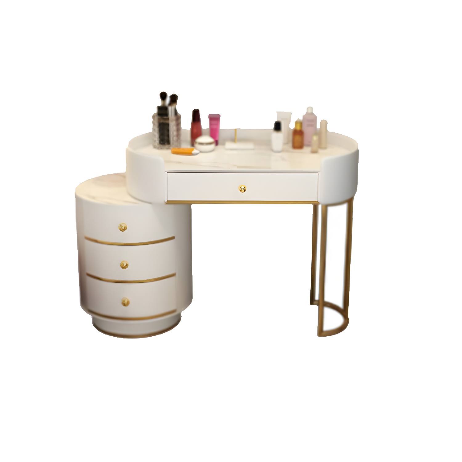 Wooden Makeup Vanity Desk Bedroom Dressing Table Stool Set with Drawer - image 20