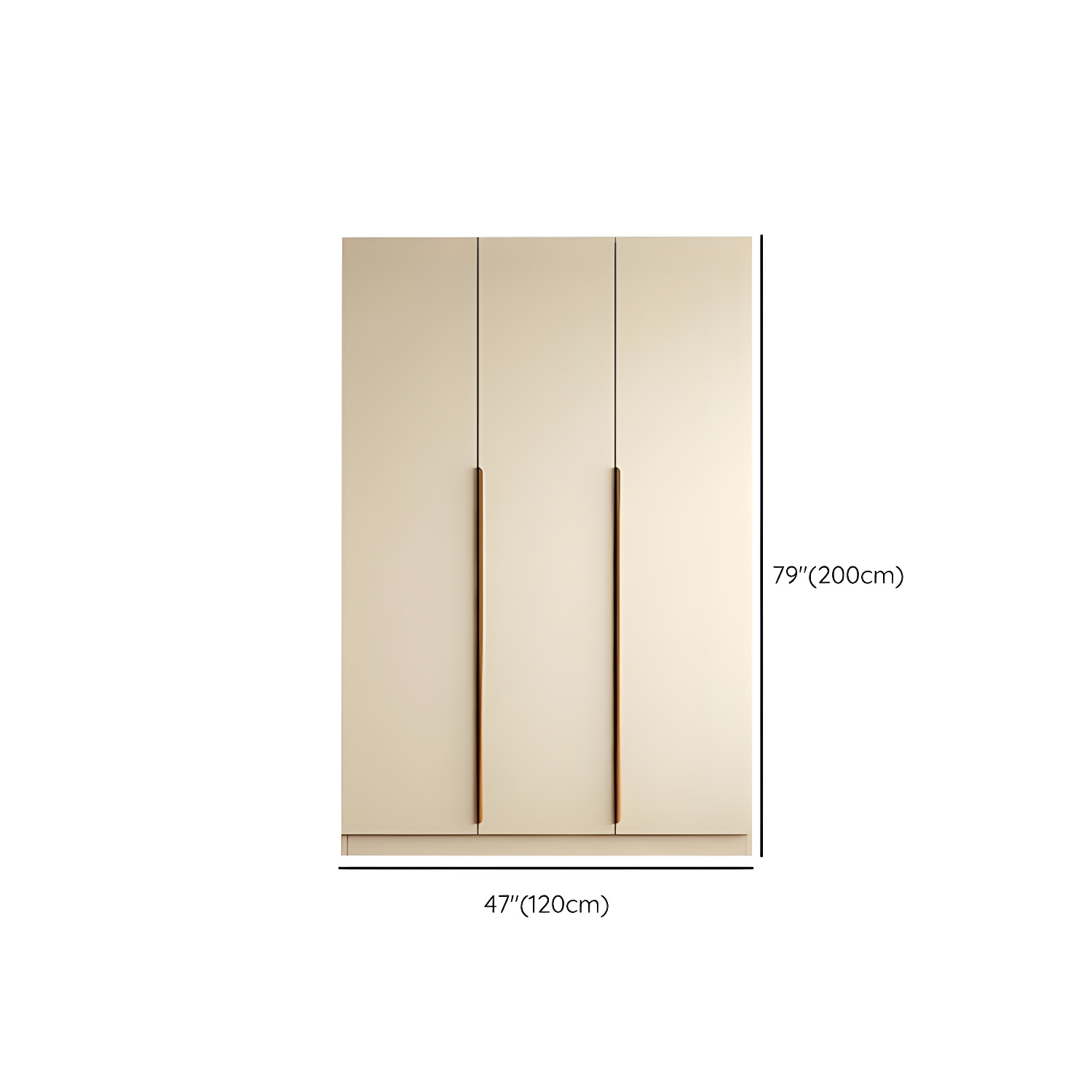 Modern Wardrobe Cabinet Engineered Wood with Garment Rod in White - image 7