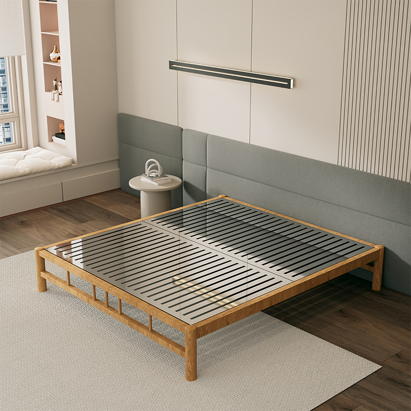 Solid Color Stainless Steel Platform Bed for Bedroom - image 4