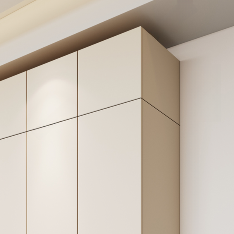 Beige Manufactured Wood Independent Wardrobe Closet with Soft Close Drawer, Soft Close Door, Interior Shelves, and Articulated Mechanism - image 3