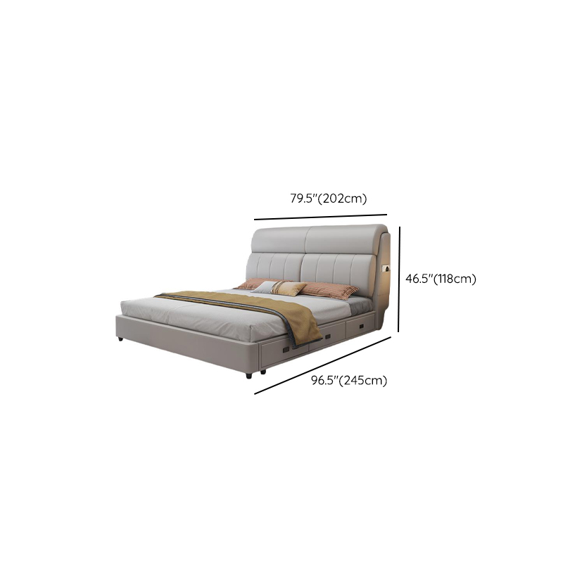 Light Gray Storage Included with 3 Storage Boxes Pine Wood Panel Headboard and Sponge Upholstery - image 16