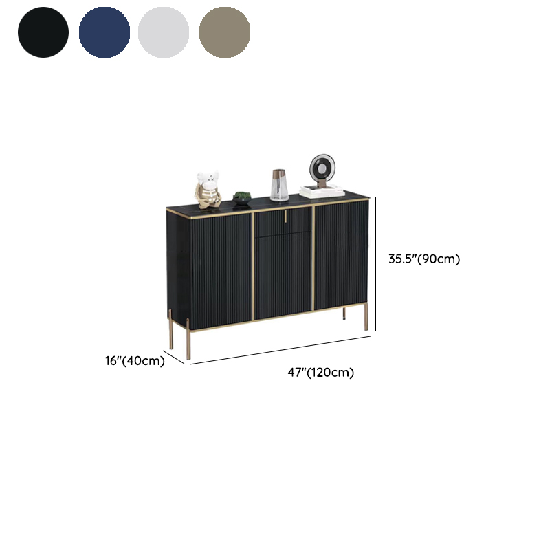 Glam Wood Sideboard Credenza with Cabinets and Drawers Assembly 40cm Width x 90cm Height - image 17