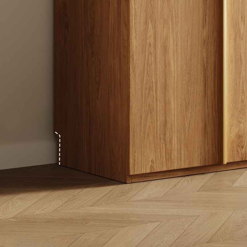 Acorn Minimalist Natural Wood Wardrobe Closet with Soft Close Drawer, Soft Close Door, Interior Shelves, and Clothing Rod - image 5