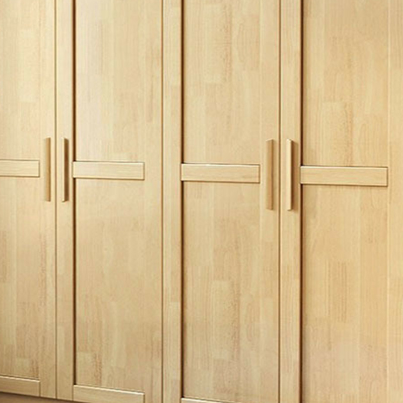 Contemporary Freestanding Wooden Wardrobe Closet with Interior Shelves&Hanging Rod&Soft Close Door - image 14