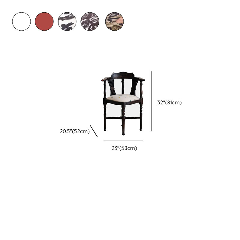Drawing Room Arm Chair with Cushion, Arms, Natural Wood Legs, Low Back, and Foot Pads - image 12
